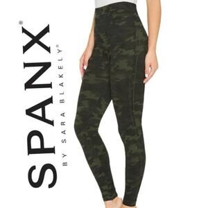 SPANX LEGGINGS CAMOUFLAGE TUMMY CONTROL HIGH WAIST LOOK AT ME NOW  SIZE X-LARGE